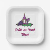 Assiettes En Carton Mariée sur vin Cloud ! (Recto)