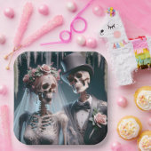 Assiettes En Carton Mariés d'Halloween (Fête)