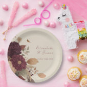 Assiettes En Carton Marigold Rustic Boho Automne Floral Mariage (Fête)