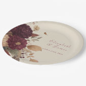 Assiettes En Carton Marigold Rustic Boho Automne Floral Mariage (Angle)