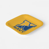 Assiettes En Carton Marine américaine | Marine initiale N (Angulaire)