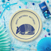 Assiettes En Carton Marine Bleu et crème Armadillo Parti personnalisé (Fête)