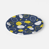 Assiettes En Carton Marine Blue Lemon Art - Refresh Citrus Design (Angle)
