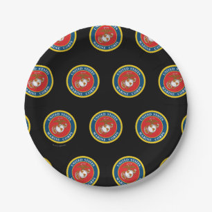 Assiettes En Carton Marine des États-Unis   Marine Corps Seal 1