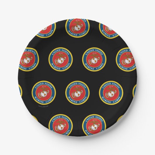 Assiettes En Carton Marine des États-Unis | Marine Corps Seal 1 (Devant)