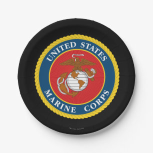 Assiettes En Carton Marine des États-Unis Marine Corps Seal 1