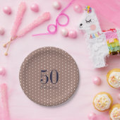 Assiettes En Carton Marine et Mocha | 50 et Fabuleux fête d'anniversai (Fête)