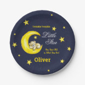 Assiettes En Carton Marine Gold Twinkle Little Star 1er anniversaire (Devant)