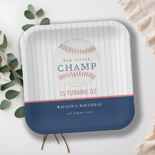 Assiettes En Carton Marine Notre Petit Champ De Baseball N'Importe Que