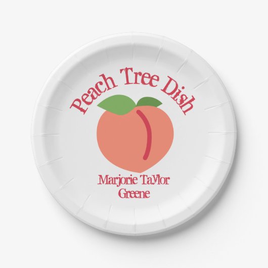 Assiettes En Carton Marjorie Taylor Greene Peach Tree Plate de papier (Devant)