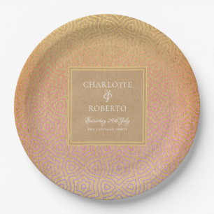 Assiettes En Carton Maroc Désert Mariage chic