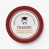Assiettes En Carton Maroon Dental School Custom Graduation Party (Devant)