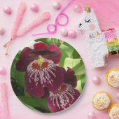 Assiettes En Carton Maroon Orchids II (Fête)