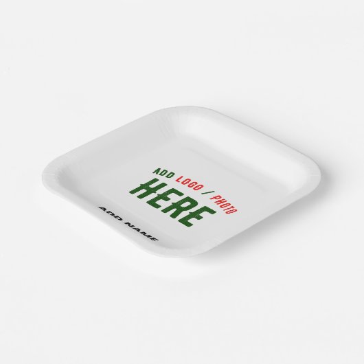 ASSIETTES EN CARTON MARQUE BLANCHE MODERNE ET PERSONNALISABLE VÉRIFIÉE (Angulaire)