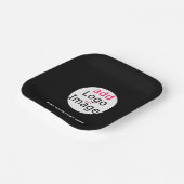 Assiettes En Carton Marque Extravagante sur mesure commerciale Noir (Angulaire)