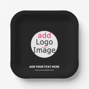 Assiettes En Carton Marque Extravagante sur mesure commerciale Noir