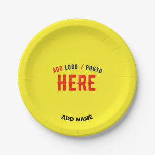 ASSIETTES EN CARTON MARQUE VÉRIFIÉE JAUNE CLAIR ET MODERNE