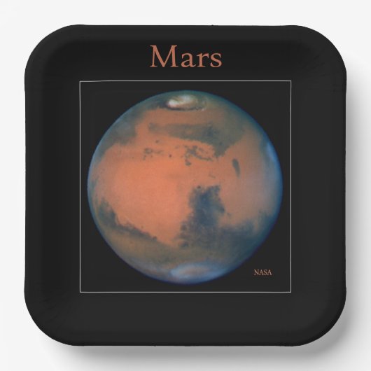 Assiettes En Carton Mars Globe par Hubble et la NASA (Recto)