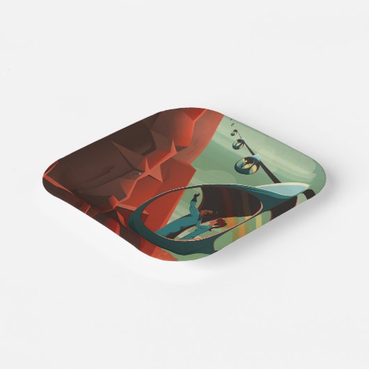 Assiettes En Carton Mars Olympus Mons Système solaire Volcano le plus  (Angulaire)