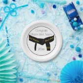 Assiettes En Carton Martial Arts Black Belt Test Party Félicitations (Fête)