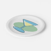 Assiettes En Carton Martini Boire Dans Une Plaque En Verre (Angle)