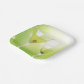 Assiettes En Carton Martini Cocktails Plaques en papier (Angulaire)