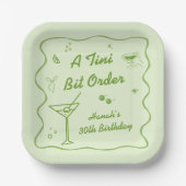 Assiettes En Carton Martini fête d'anniversaire (Recto)