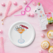 Assiettes En Carton Martini romantique (Fête)