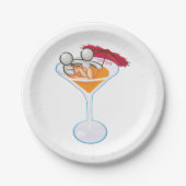 Assiettes En Carton Martini romantique (Devant)