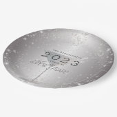 Assiettes En Carton Martini Silver Parties scintillant Nouvel An Sove  (Angle)