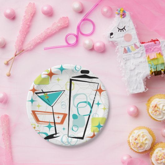 Assiettes En Carton Martini un plat de partie d'Aller-Aller (Fête)