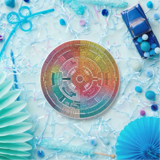 Assiettes En Carton Marvel de mosaïque maya 02 (Fête)