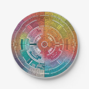 Assiettes En Carton Marvel de mosaïque maya 02