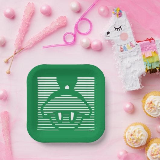 Assiettes En Carton MARVIN L'Icône rayée MARTIAN™ (Fête)