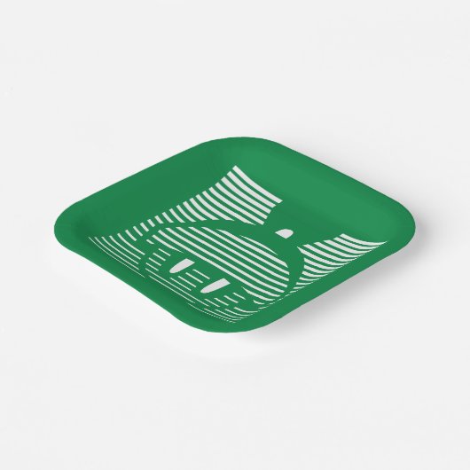 Assiettes En Carton MARVIN L'Icône rayée MARTIAN™ (Angulaire)