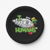 Assiettes En Carton MARVIN THE MARTIAN™ I Laser Humains (Devant)