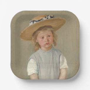 Assiettes En Carton Mary Cassatt - Enfant en paille Casquette