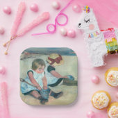 Assiettes En Carton Mary Cassatt - Enfants jouant sur la plage (Fête)