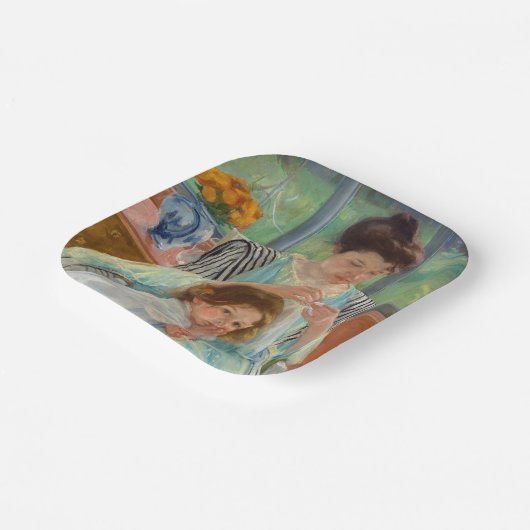 Assiettes En Carton Mary Cassatt - Jeune mère coudre (Angulaire)