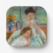 Assiettes En Carton Mary Cassatt - Jeune mère coudre (Recto)