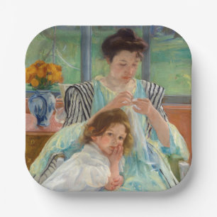 Assiettes En Carton Mary Cassatt - Jeune Mère Couturière