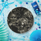 Assiettes En Carton Mascarade gothique foncé Mascarade Masques noir et (Fête)