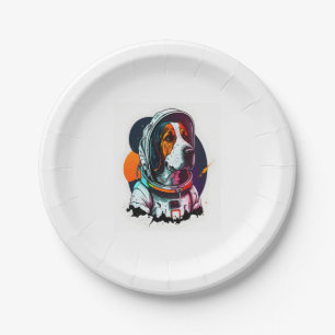 Assiettes En Carton Mascotte Astronout Dog