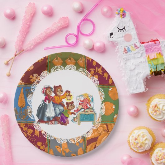 Assiettes En Carton Masha et 3 ours de conte de fées (Fête)