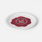 Assiettes En Carton Masonic sceau de cire (Angle)