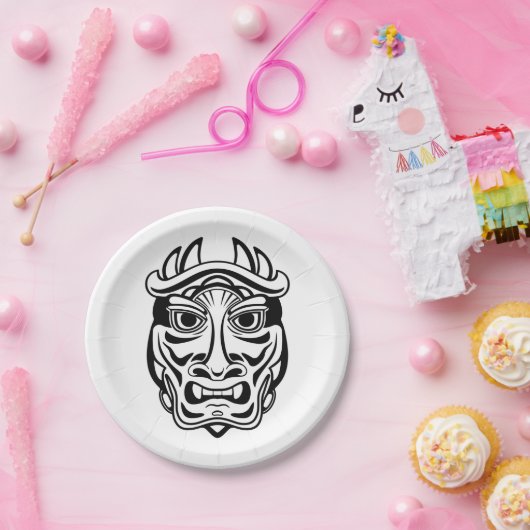 Assiettes En Carton Masque cérémoniel (Fête)