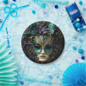 Assiettes En Carton Masque d'Aqua Violet Mascarade Masques Mardi Gras  (Fête)
