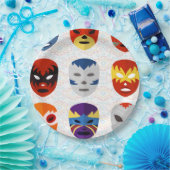 Assiettes En Carton Masque de catch (Fête)