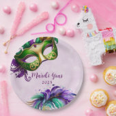 Assiettes En Carton Masque de Mardi Gras  (Fête)