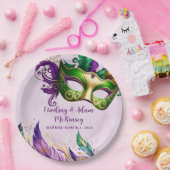 Assiettes En Carton Masque de Mardi Gras (Fête)